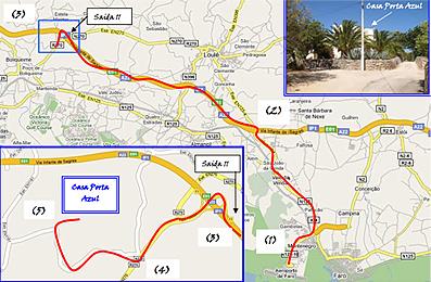 Direções para a Casa Porta Azul em Portugal